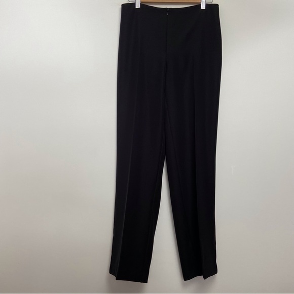 Joseph Ribkoff black trouser pants front zipper wide contemporary 8-10 - Picture 6 of 16